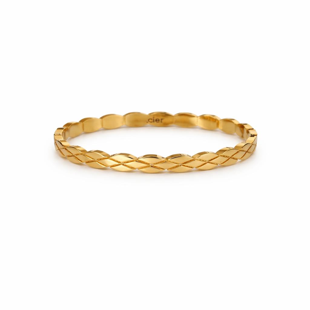 Gold jonc bracelet Amélie from GalerieShop.fr, featuring a sleek, minimalist design and delicate finish.